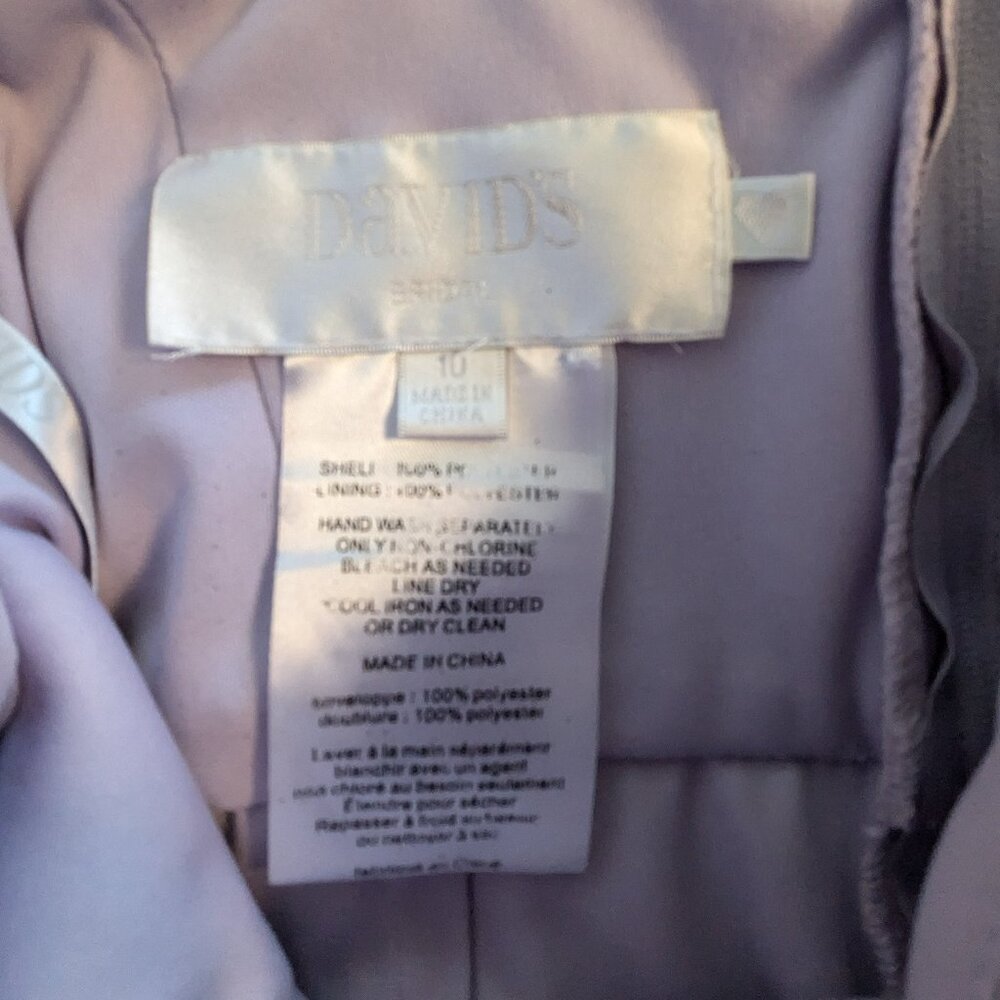 David's bridal Iris Chiffon dress in Size 10 - Picture 5 of 5